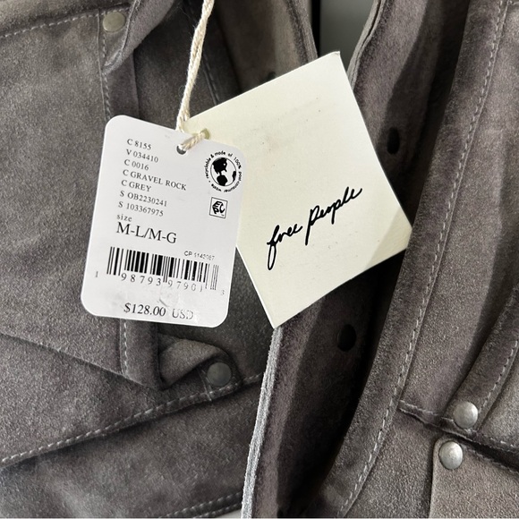 NWT Free People Crew Cargo Pocket Belt Gravel Rock - Picture 7 of 7